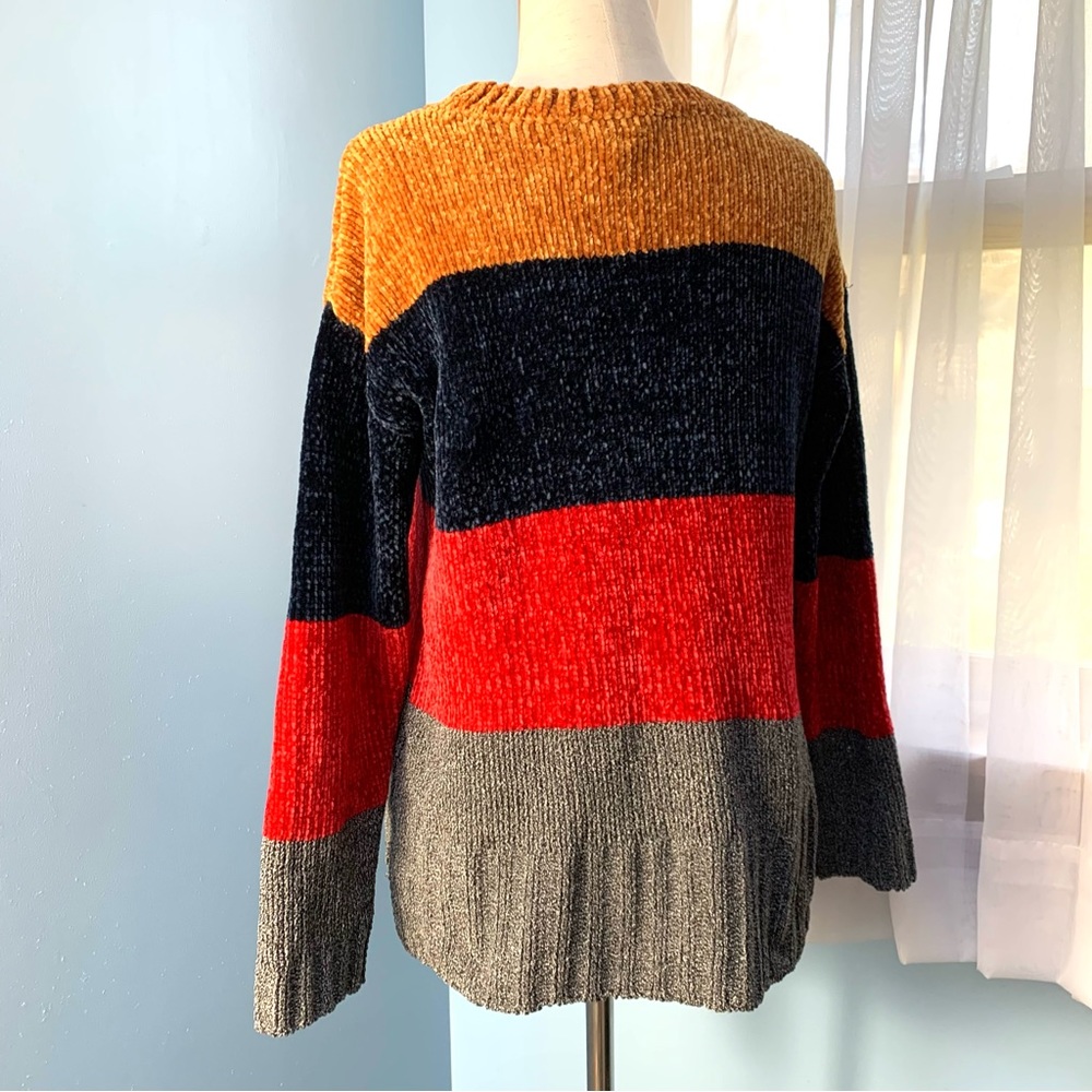 NWT Cotton Emporium Chenille Striped Sweater - Picture 5 of 8